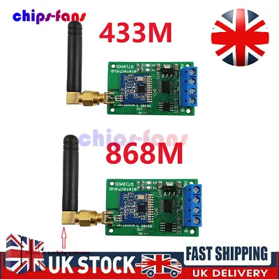 Master Slave Network Transceiver RS485 Wireless FSK Module Board 433/868MHz UK • £5.49