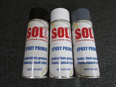 SOLL Spray Can Light Epoxy Primer White Black Gray 400ml • $26.99