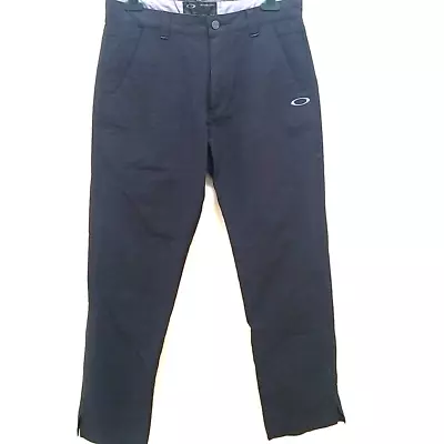 Oakley Take 2.5 Golf Pants Mens 32x30 Nylon Chino Stretch Split Hem Black Logos • $22.97