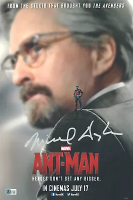 Michael Douglas Signed Autograph Ant-Man 12x18 Photo Beckett BAS • $450