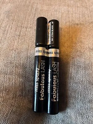 2 X Miss Sporty Fabulous Lash Mascara X 2 Xtra Black 001 Ref 8 • £8.99