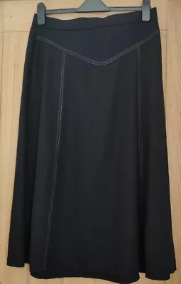 NWT Black Aline Midi Skirt Size 14 Magi-Fit • £9.99