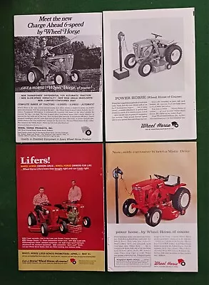 Wheel Horse Ride On Lawn Mower Vintage  Adverts 1964 To 1968 X 4 • $8