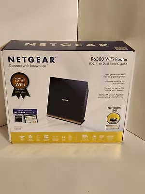 Netgear R6300 Smart WiFi Router AC1750 Dual Band Gigabit 1300 Mpbs Mac & PC  • $120