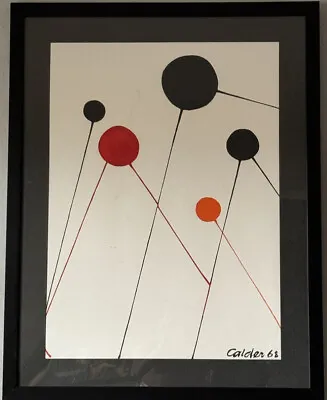 Alexander Calder Antique Modern Abstract Lithograph Old Vintage Modernism 1968 • $1150