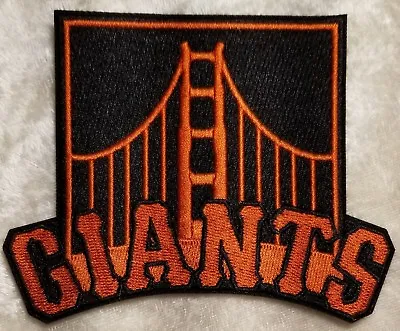 SF Giants 4  Black Iron On Embroidered Sleeve Patch ~USA Seller! • $6.95