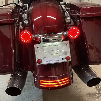 For Harley Davidson Motorcycle Rear LED Brake Turn Signals Blinker Lights 1157 • $21.89