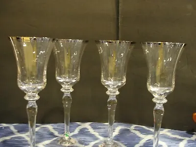 Mikasa Jamestown Platinum 4 Wine Glasses 8 5/8  • $79.20