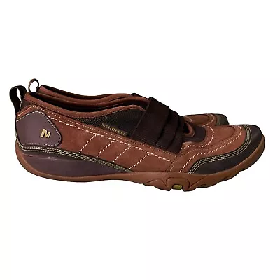 Merrell Mimosa Banded Brown Slip On Mary Jane Shoes Flats Sie 9 • $36.18