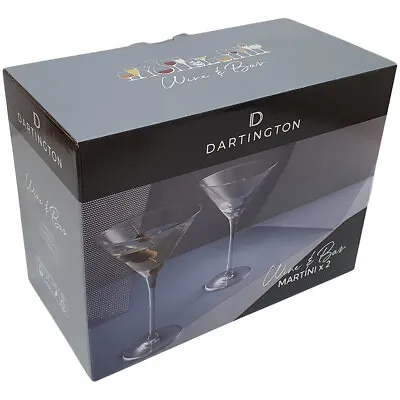 Dartington Crystal Martini Glasses From Wine & Bar Collection 2 Pack 240ml 172mm • £21.99