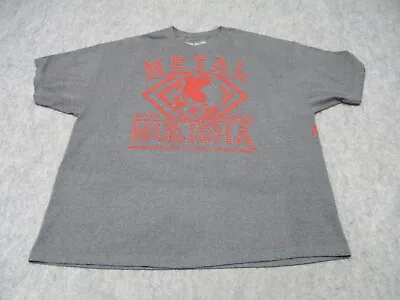 Metal Mulisha Shirt Mens 3XL XXXL Gray Red Graphic Helmet Skull Biker Tee  • $9.98