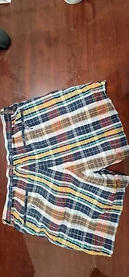 Polo Ralph Lauren Indian Madras Shorts Men's Sz 35 Multi Plaid Bermuda Chino • $10