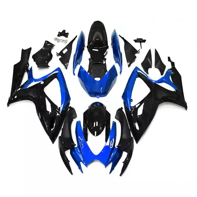 Plastics Fairings Kits For Suzuki GSXR600 2006 2007 GSXR750 Glossy Blue Black • $439.95