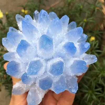 300g+New Find Blue Phantom Quartz Crystal Cluster Mineral Specimen Gem • $35.53