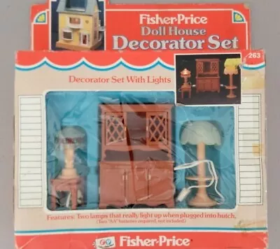 1981 Fisher Price #263 Doll House Decorator Set With Lights NEW Unopened • $24