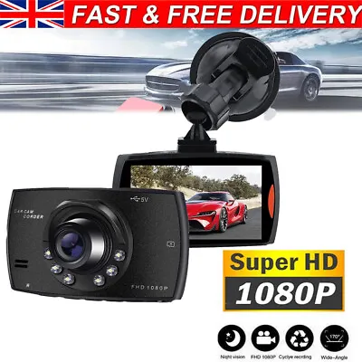 1080p FULLHD In Car DVR Camera CCTV IR Night Vision Motion Dash Cam Video Record • £12.95