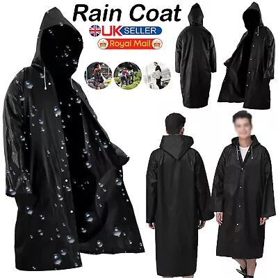 Raincoat Waterproof Poncho Reusable Plastic Adult Camping Festival Rain Coat • £4.59