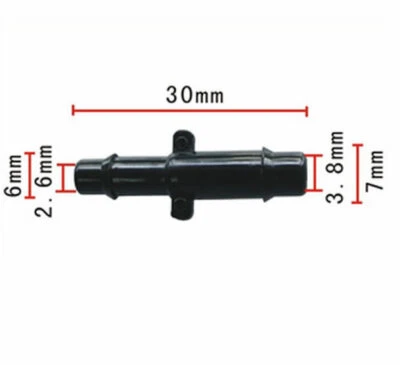 $15.99 • Buy 100Pcs Straight Connector 1/4  To 1/8  Tubing Hose Vacuum Line Reducer Adapter