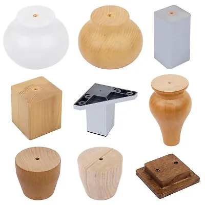 £7.99 • Buy 1 Or 4 Wooden Furniture Replacement Legs Beds Cabinet Settees Sofas Feet Pine