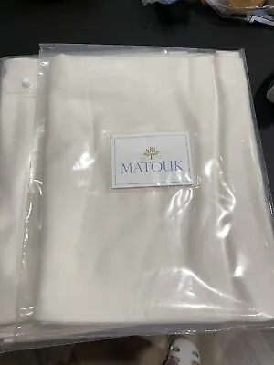 Matouk Switzerland New 2pc Shams 15”x23” Modal 70% 30% Cotton Ivory • $65