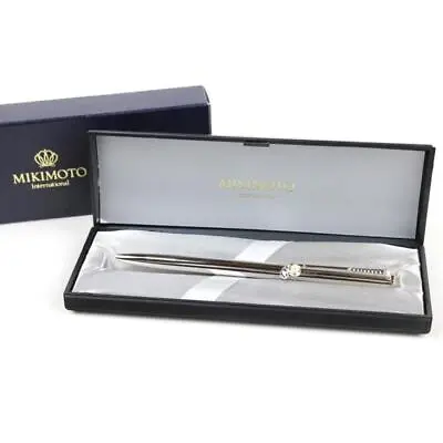 Mikimoto Ballpoint Pen Pearl Golf Club Silver Twist Type Length 13cm Width 0.8cm • $129