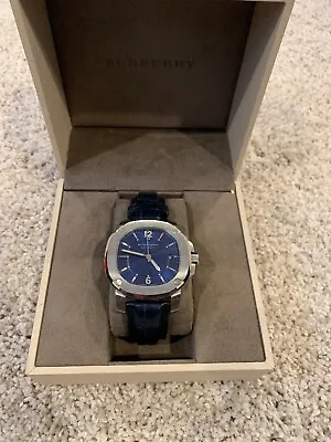 $1275 • Buy Burberry Britain Automatic Watch BBY1205 - Blue RARE!!
