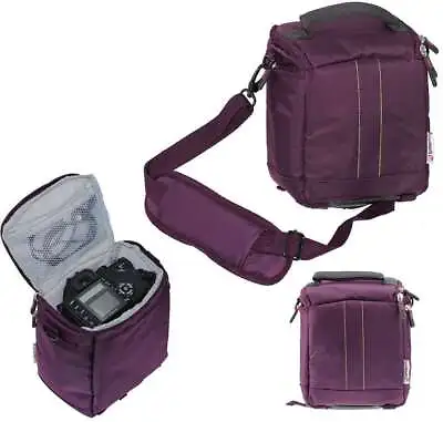 Navitech Purple Camera Bag For Panasonic Lumix DC-GH5M2 Mirrorless Camera • £22.82