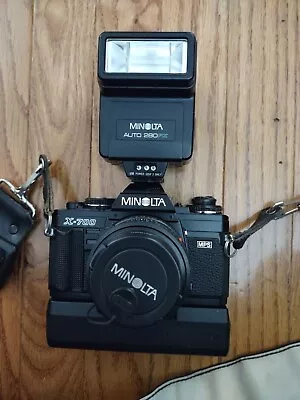 MINOLTA X-700 MD 50mm 35mm Film Camera W/Filter From JAPAN Auto Winder Flash • $149.99