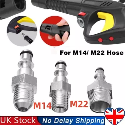 Quick Release High Pressure Washer Gun Hose Fitting M14/M22 Adapter For LAVOR UK • £6.64
