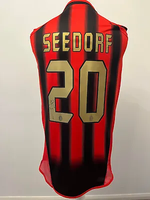 Signed Clarence SEEDORF Retro Shirt - AC Milan - EXACT PROOF/COA • £184.99