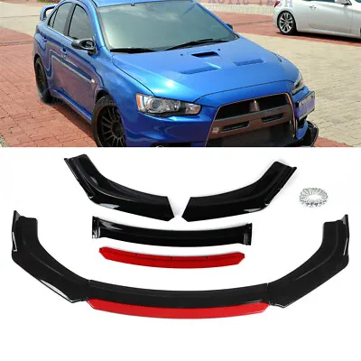 For Mitsubishi Lancer CJCYCF Sedan Front Bumper Lip Spoiler Splitter Glossy • $57.95