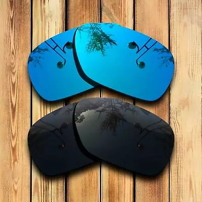 Stealth Black & Glacier Blue Polarized Replacement Lenses For-Oakley C Wire 2011 • $13.88