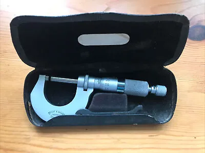 Moore & Wright 0-25mm Micrometer.  Cased. 961m.  Metric • £50