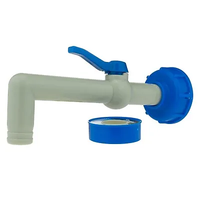 IBC S60X6 Water Tank Extension Tap Spout Oil Barb Outlet Nozzle + FREE PTFE Tape • £8.79