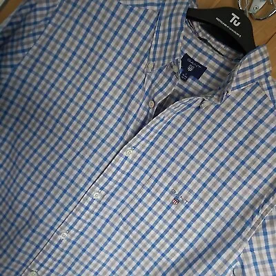 Mens Gant Shirt Sleeved Shirt.size Large.vgc • £7.99