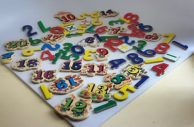 Lot Of 68 Vintage Refrigerator Number Math Magnets Educational Toy • $20