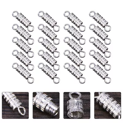  60 Pcs Necklace Clasp Bracelet Metal Clasps Cord Magnetic Fasteners Beads • £7.26