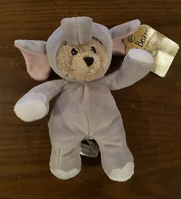 Ganz Wee Bear Village Mini Brown Teddy Bear In A Gray Elephant Costume - NEW • $7