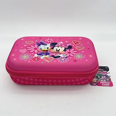 Disney Junior Molded Pencil Case Minnie Daisy Duck 5x8 Crayon Box For School NEW • $4.95