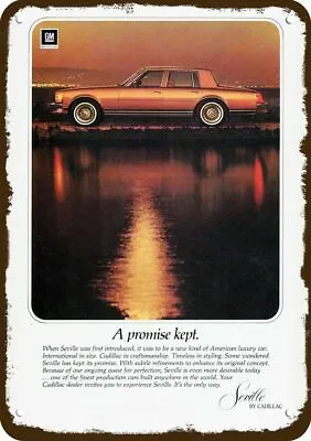 1978 CADILLAC SEVILLE Luxury Car Vintage-Look-Edge DECORATIVE REPLICA METAL SIGN • $24.99