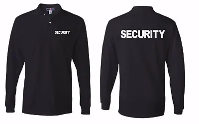$24.99 • Buy SECURITY Polo T-Shirt Bouncer Event Staff Long Sleeve Polo 