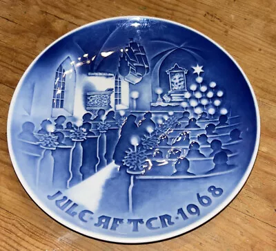 1968 Bing And Grondahl B & G Christmas Plate Christmas In Church Mint Condition • $9.95