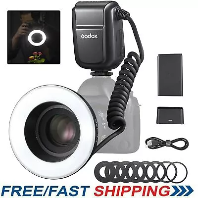 Godox MF-R76 Macro Ring Flash Light 5000K Close Up Speedlite Fr Canon Nikon Sony • $299.20