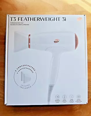 T3 Featherweight 3i Professional Hair Dryer 3 Heat + 2 Speed White #76800 • $75.02
