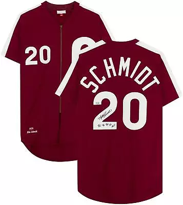 Mike Schmidt Phillies Signed Mitchell & Ness Jersey  80 81 86 NL MVP  Inc • $599.99