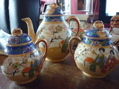 £25 • Buy Vintage Hand Painted Bone China Japanese Tea Set (geuine Samuri China)