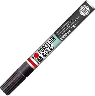 Marabu Porcelain/Glas Painter Marker Pen 3-4mm Black • £6.79