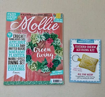 Mollie Makes Magazine Issue #82 With Custard Cream Keyring Kit • $15.95