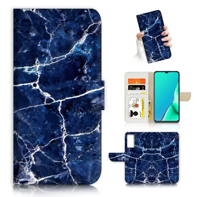 ( For Optus X Sight 2 ) Wallet Flip Case Cover AJ23775 Dark Blue Marble • $12.99