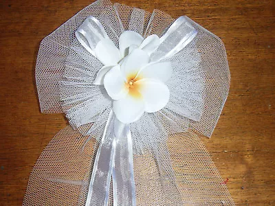 New Wedding Party Decoration For Church Pew Chair White Or Pink Frangipani • $8.50